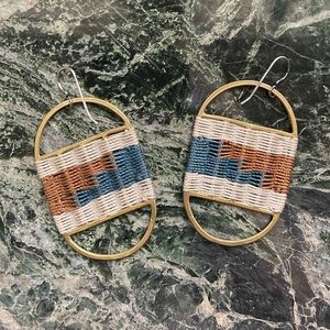 Handmade and handwoven brass earrings